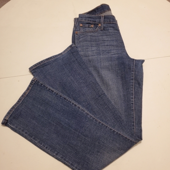 Levi's 529 Womens Jeans sz 8 Curvy BootCut Mid Rise Dark Wash Denim Pant - Picture 5 of 11